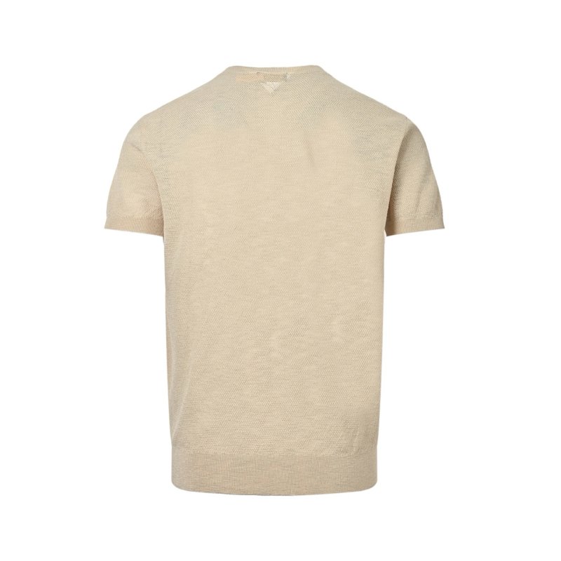 Beige Crew Neck Short Sleeve T-Shirt view