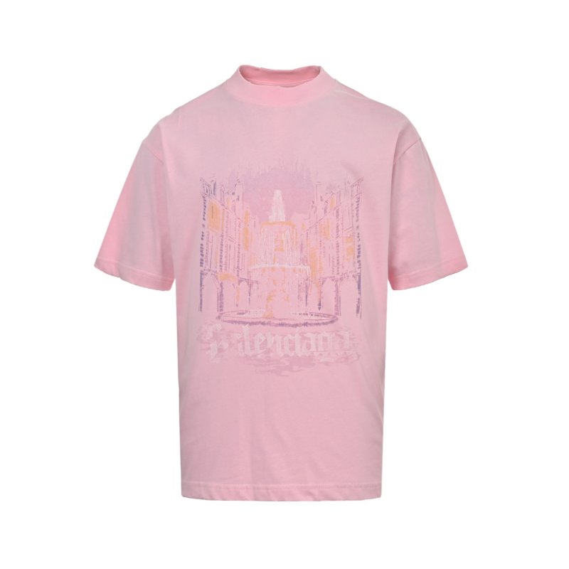 Pink Graphic Print Oversized T-Shirt