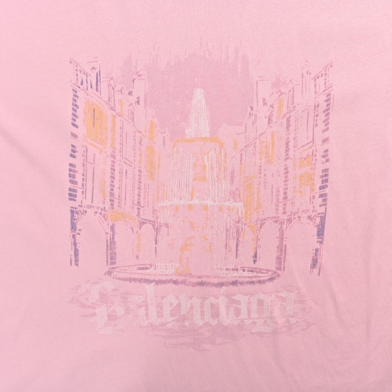 Pink Graphic Print Oversized T-Shirt view