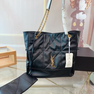 Saint Laurent Jamie Large Quilted Tote Bag Black view 2