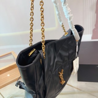 Saint Laurent Jamie Large Quilted Tote Bag Black view 4
