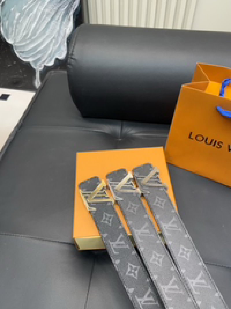 Louis Vuitton Monogram Canvas Belt Grey