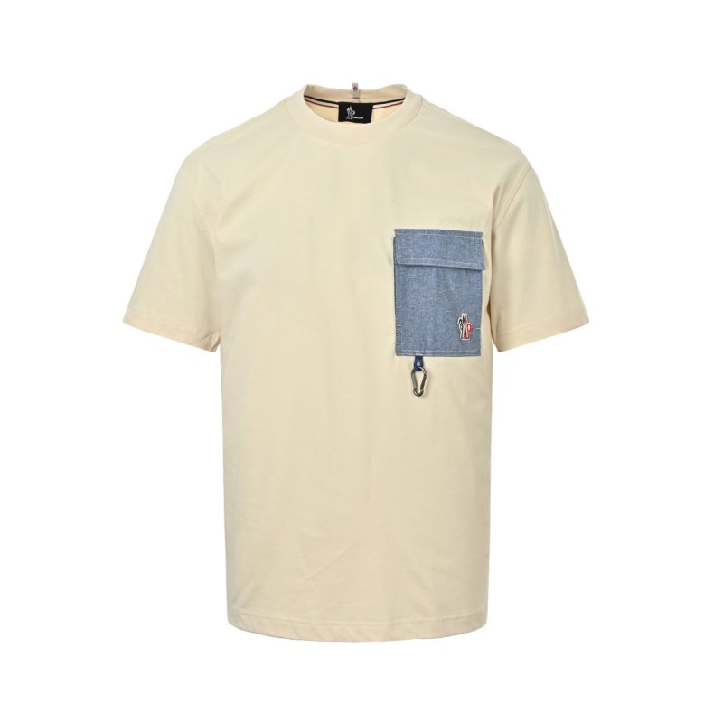 Cream Pocket Detail Short Sleeve T-Shirt view