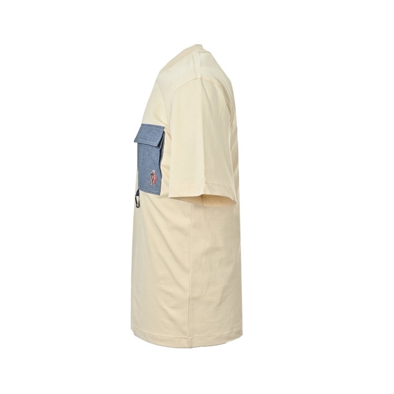 Cream Pocket Detail Short Sleeve T-Shirt view