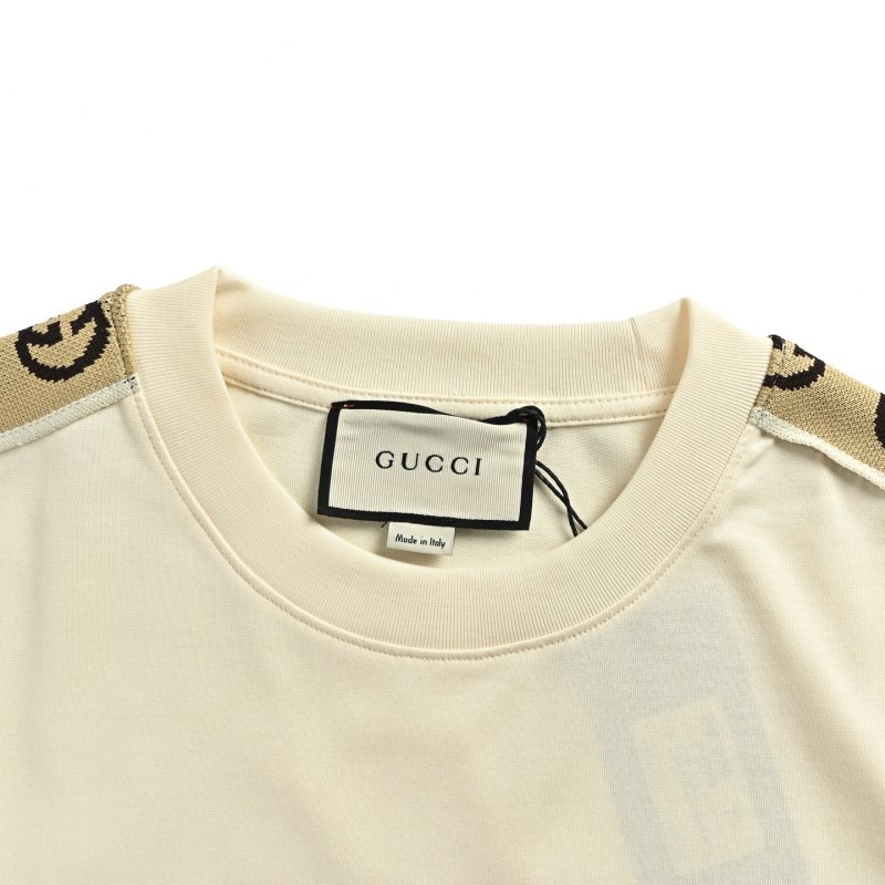White Oversized Short Sleeve T-Shirt Dress with Gold Arm Stripe view