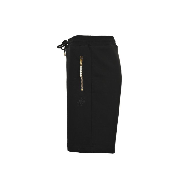 Black Drawstring Shorts with Cargo Pockets view