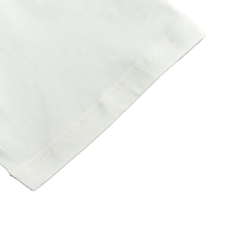 Cream Oversized T-Shirt with Green Checkered Print view