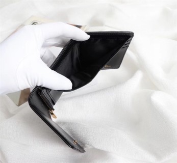 Dior CD Monogram Compact Wallet Black view 9