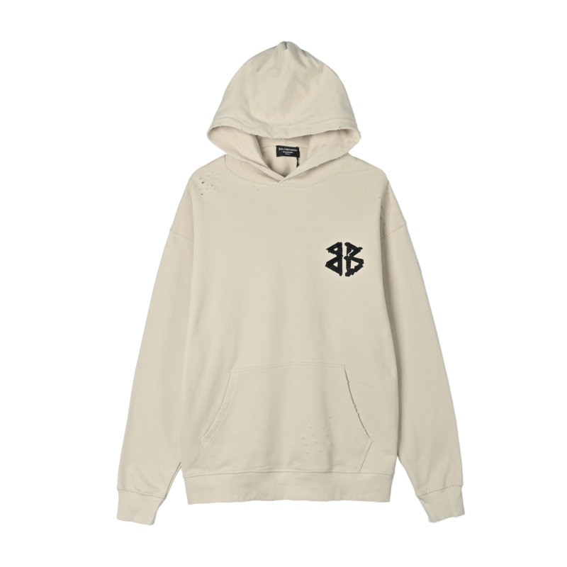 Essentials Cream Logo Hoodie view