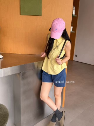 Ralph Lauren Yellow Sleeveless Button-Up Shirt