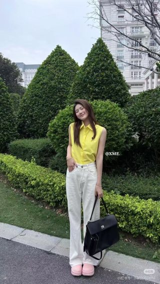Ralph Lauren Yellow Sleeveless Button-Up Shirt view 4