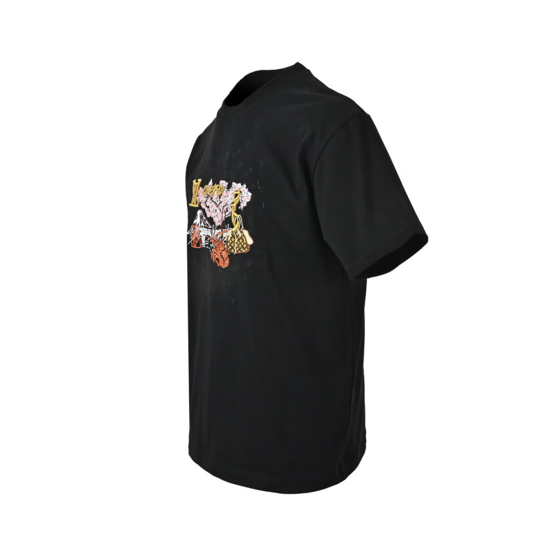 Navy Graphic Print Short Sleeve T-Shirt view