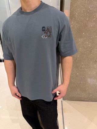 Grey Graphic Print Short Sleeve T-Shirt view 6