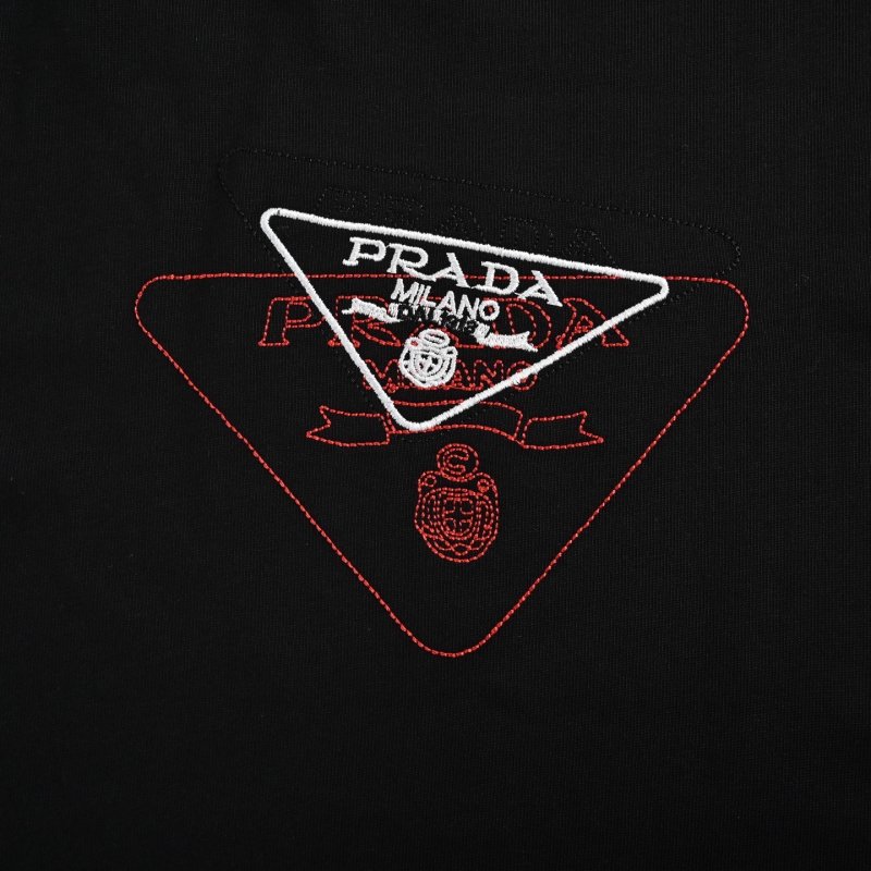 Black Graphic Triangle T-Shirt with Embroidered Logo view