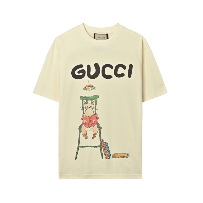 Gucci Cream Graphic Bear T-Shirt view