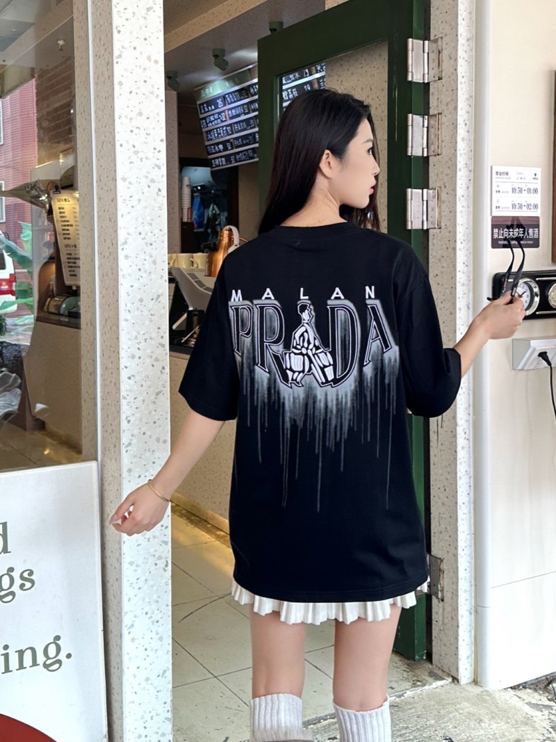 Moncler Black Logo Embroidered T-Shirt view