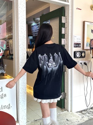 Moncler Black Logo Embroidered T-Shirt view 10