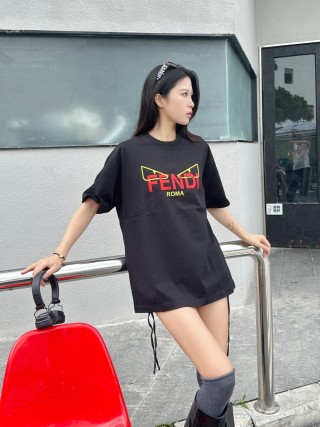 Fendi Roma Monster Eyes Black T-Shirt view 2