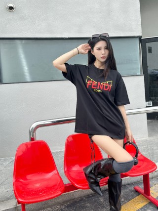 Fendi Roma Monster Eyes Black T-Shirt view 4
