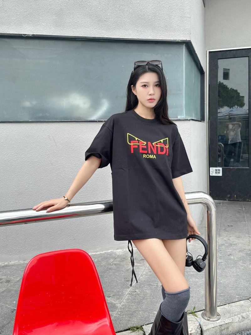 Fendi Roma Monster Eyes Black T-Shirt view