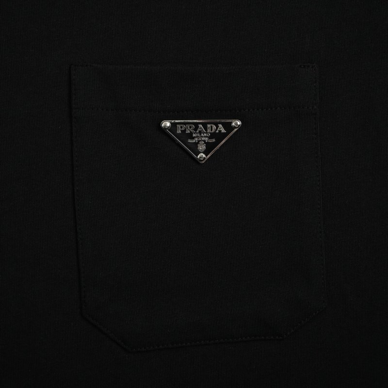 Prada Black Minimalist Logo T-Shirt view