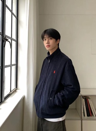 Polo Ralph Lauren Navy Corduroy Harrington Jacket view 5