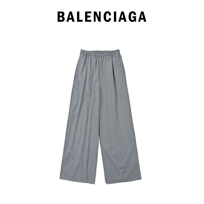 Grey Gingham Check Cargo Pants view