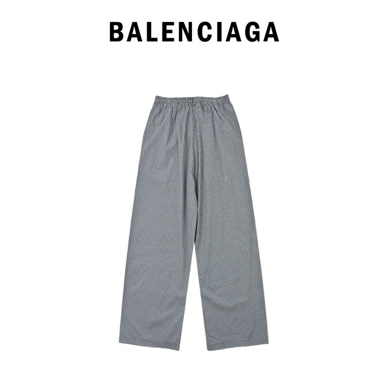 Grey Gingham Check Cargo Pants view