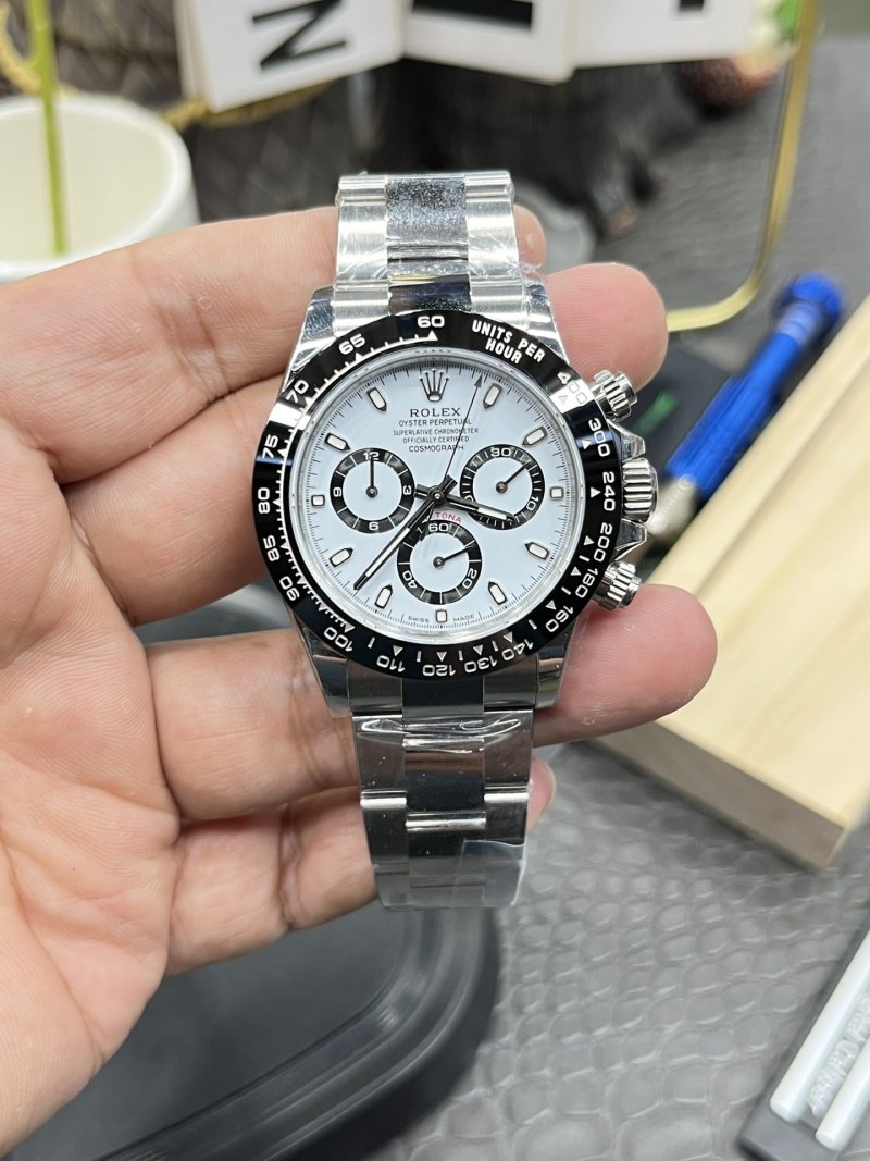 Rolex Daytona 40mm Panda Chronograph Steel Watch
