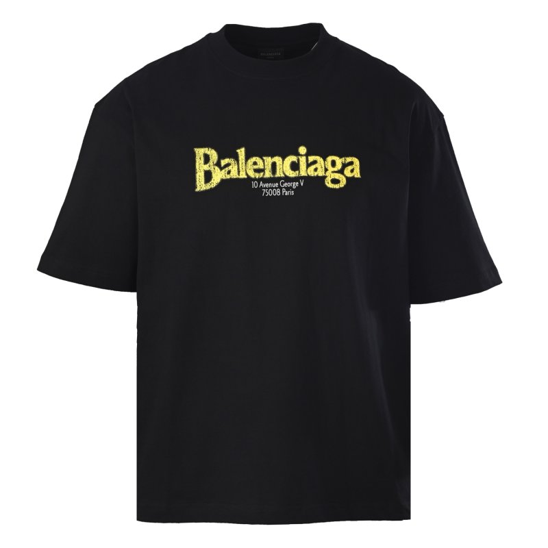 Balenciaga Black Gold Logo T-Shirt view
