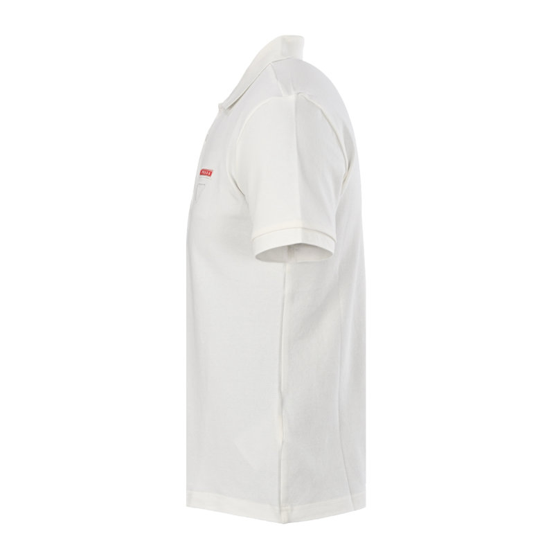 Prada Triangle Logo Polo Shirt - White view