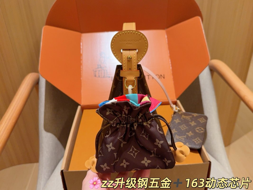 Louis Vuitton BB Monogram Canvas Bucket Bag Brown view