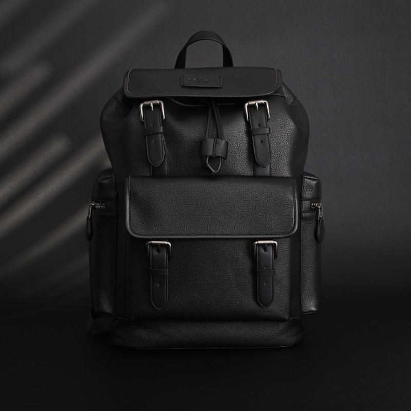 Coach Sprint Black Leather Backpack