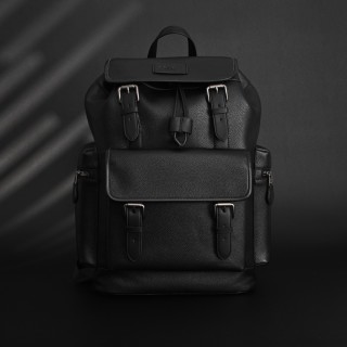 Coach Sprint Black Leather Backpack