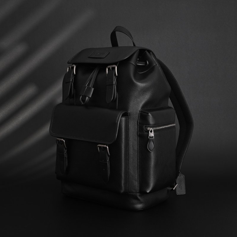 Coach Sprint Black Leather Backpack view