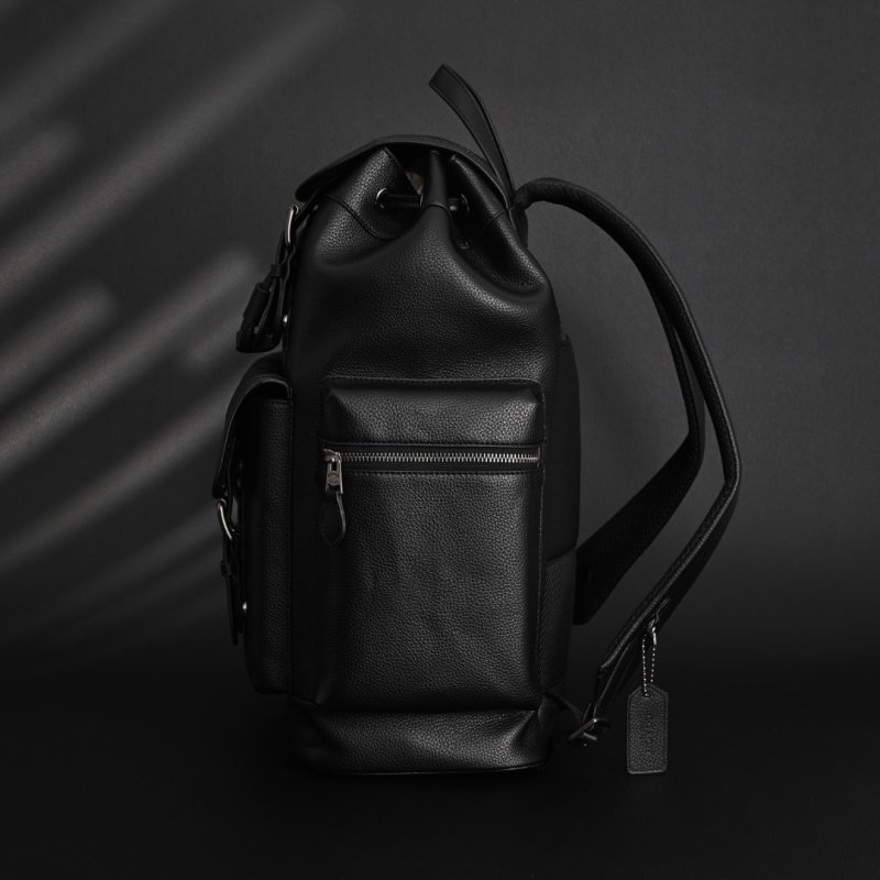 Coach Sprint Black Leather Backpack view
