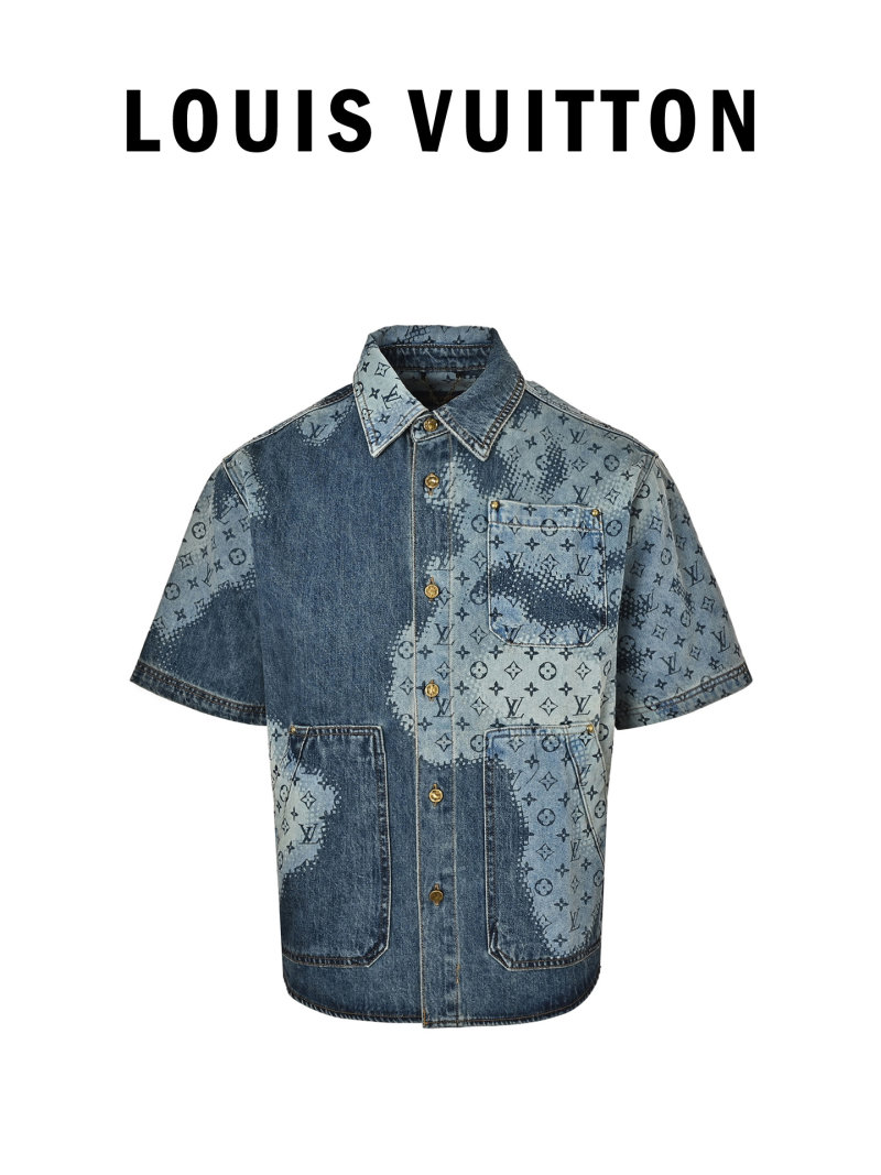 Louis Vuitton Monogram Denim Shirt Blue view