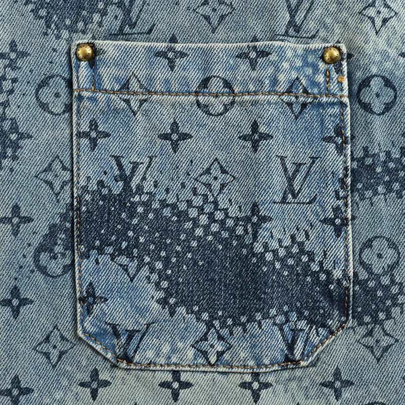 Louis Vuitton Monogram Denim Shirt Blue view