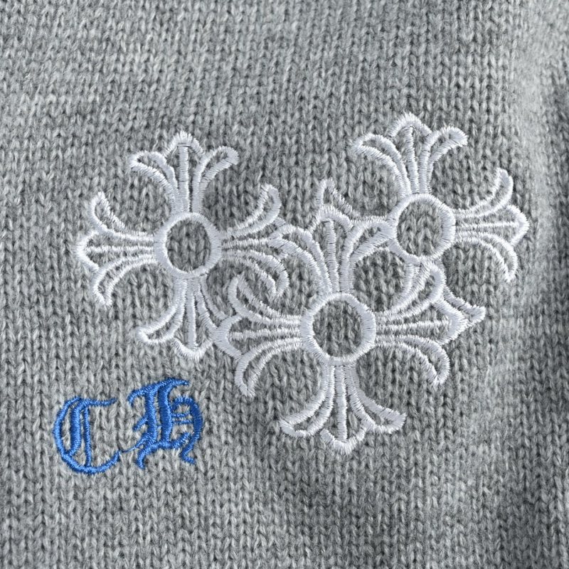Grey Distressed Crew Neck Sweater view