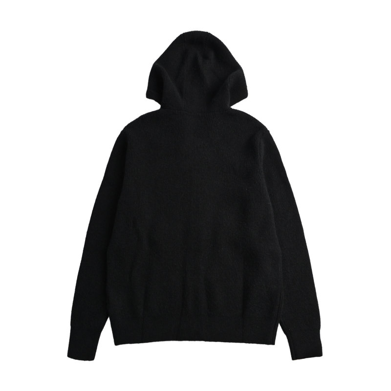 Miu Miu Black Ribbed Zip Cardigan view
