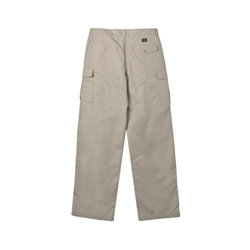 Beige Cargo Pants with Multiple Pockets & Belt view