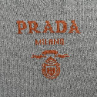 Prada Milano Logo Knit Sweater - Grey view 7