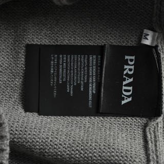 Prada Milano Logo Knit Sweater - Grey view 10