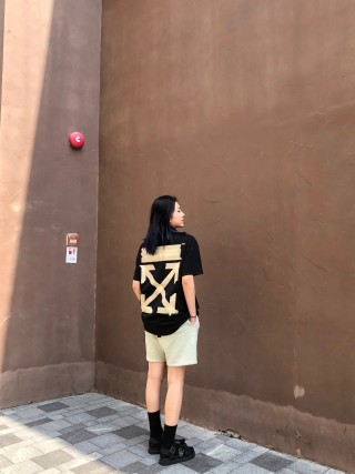 Black Minimalist Short Sleeve T-Shirt view 2