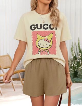 Gucci Hello Kitty Graphic White T-Shirt view 2