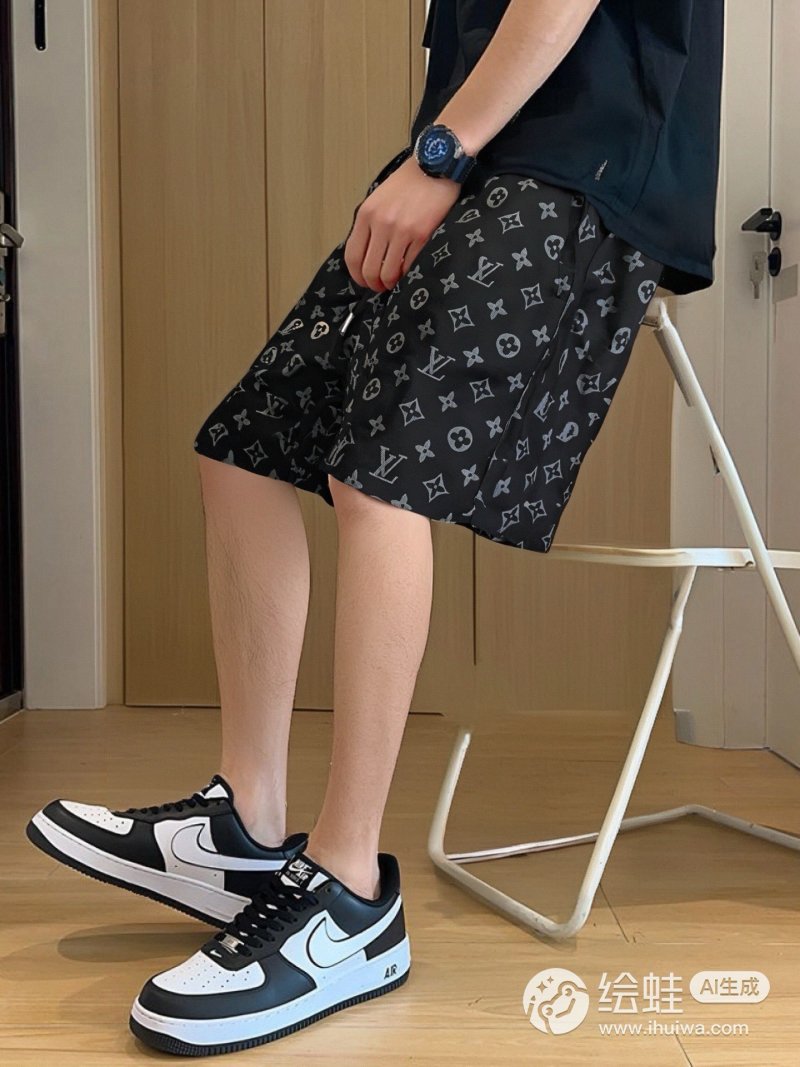 Louis Vuitton Monogram Black Shorts