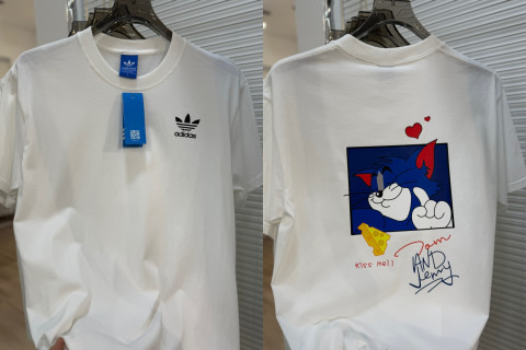 Adidas Trefoil Bear Print White T-Shirt view 4