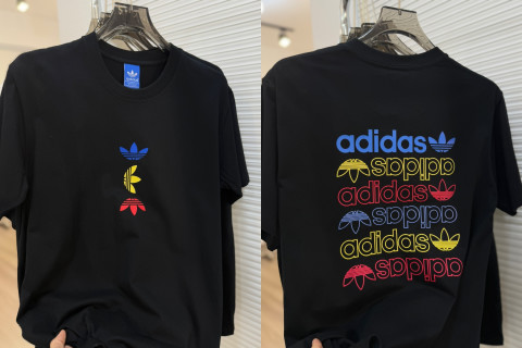 Adidas Trefoil Bear Print White T-Shirt view 7