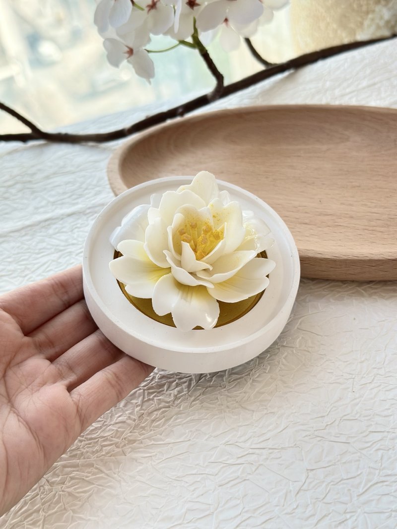 Handcrafted White Peony Ceramic Flower Sculpture