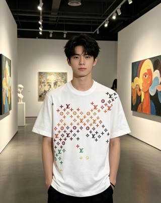 Louis Vuitton Monogram Gradient White T-Shirt view 9